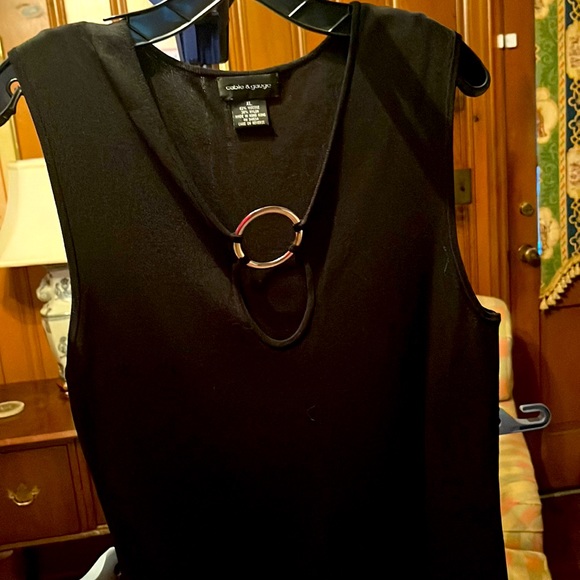 Cable & Gauge black sleeveless sweater XL - Picture 5 of 5